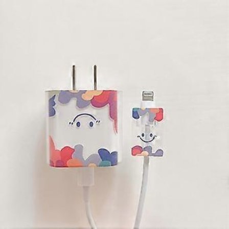 Rosa kärlekshjärta silikon mjuk dammtät bit sladd linje usb-kabel laddningshuvud lindare fodral skydd för Apple iPhone 18/20W (Stil 10)