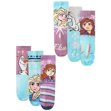 Frozen Girls Character Socks (6-pack) 12.5 UK Barn-3.5 UK Barn