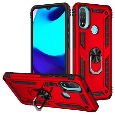 Ringbeskyttelsesetui til Motorola Edge 20 - Rød Red