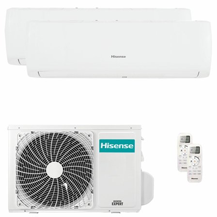 Condizionatore Hisense IQ PLUS dual split 12000+12000 BTU inverter A++ wifi unità esterna 5 kW