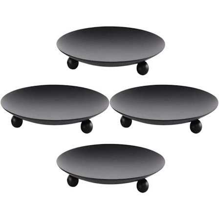 4 st Ljusstake Ljusstake Metallplatta för Hem Bröllop Dekoration