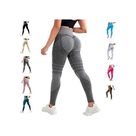 Luveon Leggings 3D, Slimmove Anti Cellulite Høyt Liv Kompresjons Yoga Bukser