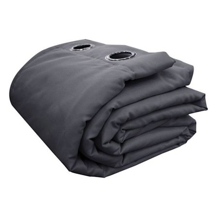 Qelus Mørklægningsgardiner Grå Termisk Isolering Anti Kulde/Varme 100% Blokerer Lys til Udendørs Pergola, 1 Stk, 132x244cm