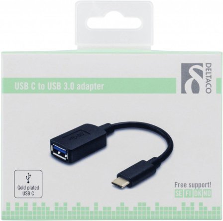 Deltaco USBC-1204 - USB type C-adapter - USB-type A til 24 pin USB-C - 15 cm