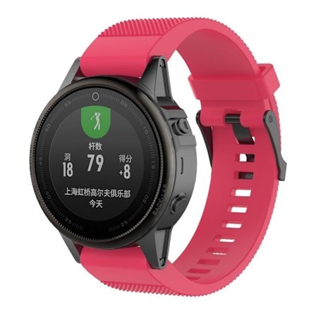 Garmin Fenix 5S Kuvioitu Pehmeä Silikooni Vaihdettava Kellon Ranneke - Ruusu