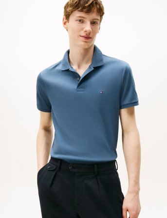Tommy Hilfiger Liquid Cotton Reg Seasonal Polo - Blue - L