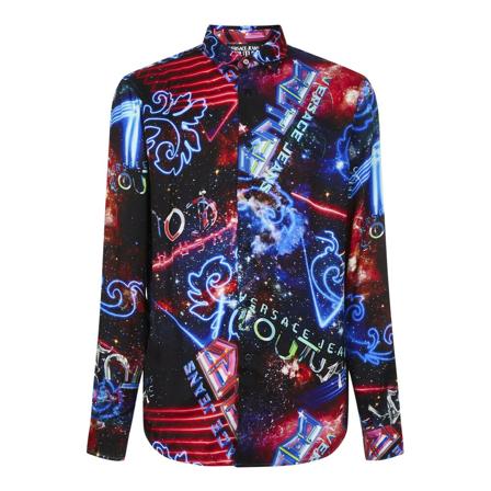 Versace Jeans Couture Casual Shirts Blå, Herre
