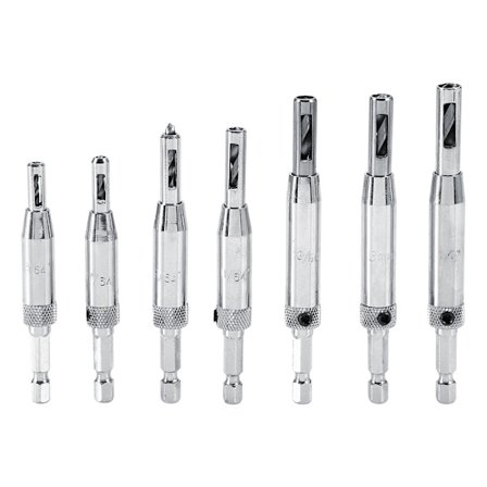 7 Storlekar Hålsåg Centrerande Gångjärn Vridna Borr DIY Träbearbetning Skåpverktyg