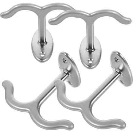 8 stk. Loft Dobbelt Klo Krog Knagerække Kop Kroge Under Skab Tøjstativ Tøjkroge til Ophængning Loftkroge Rus