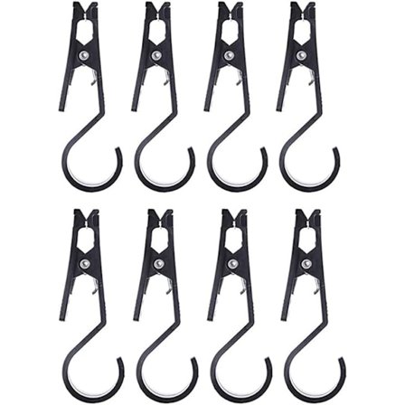 Utomhustält klämma krok, lättvikt krok 8 st, multifunktionell utomhuscampingutrustning tillbehör för utomhustält baldakin tyg klämma krok