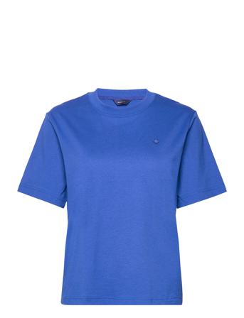 Icon G Essential Ss T-Shirt T-shirts & Tops Short-sleeved Blå GANT*Betinget Tilbud
