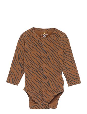 Tnaustin L_S Bodysuit Brown The New