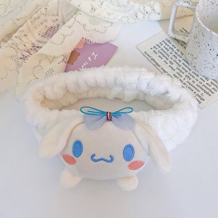 Mub- Plysch söt kanel hundhår prydnad farée sammet flicka hårband tecknad huvudduk