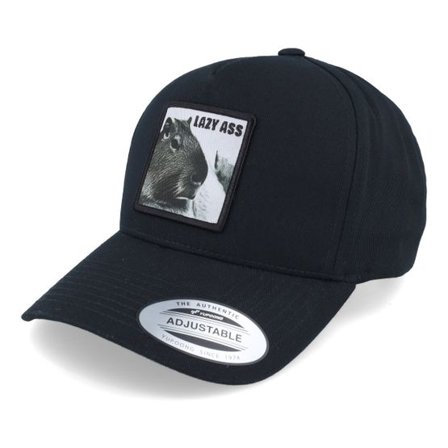 Iconic - Svart adjustable Keps - Lazy Capybara Black A-frame Adjustable @ Hatstore