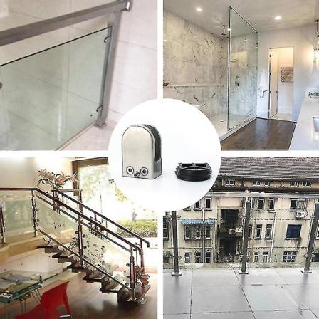 Glass S 4/8stk Rustfritt stål Glass S Justerbar Glassbrakett Flat 8pcs 5-8mm