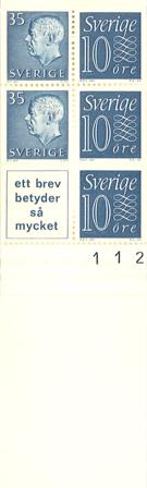 Sverige 1962 - AFA 496Dvo-430Dho + 496Cv-430Cah + vignet-430Ch - Frimærkehæ