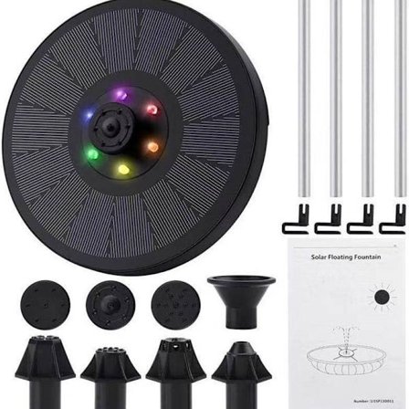 Solarfontæne med lys, solarfontæne til landskabshave