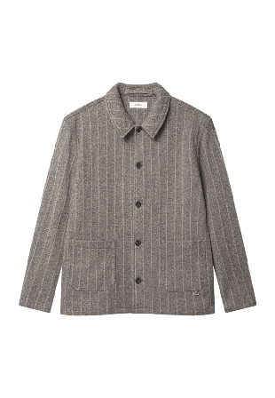 GABBA Libre AX Stripes Overshirt Kavajer Herr Grå M