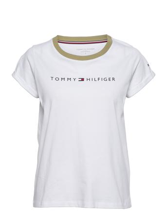 Rn Tee Ss Logo T-shirt Top Hvid Tommy Hilfiger