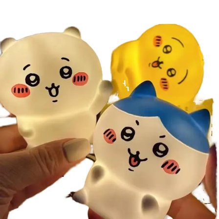 Tegneseriebjørnformet myk silikon nattlampe med varmt gult lys for barneromsdekor