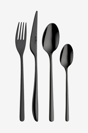 Pintinox - Bestickset 24 delar Florence Black - Svart - Bestick - Från Homeroom