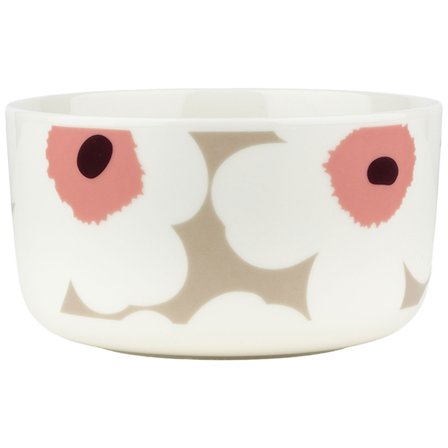 Marimekko Unikko kulho 5 dl, valkoinen/savi/punainen