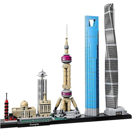 World Classic City Architecture Skyline Collection Shanghai Byggeklosser Montering Klassisk Modellsett DIY Barneklosser Leker Gave
