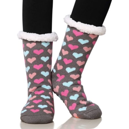 Dam Fleecefodrade Fuzzy Mjuka Varma Vinter Jul Toffelstrumpor
