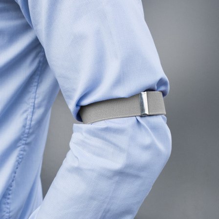 Slim Light Grey Sleeve Garters for Men - Sleeve Garters