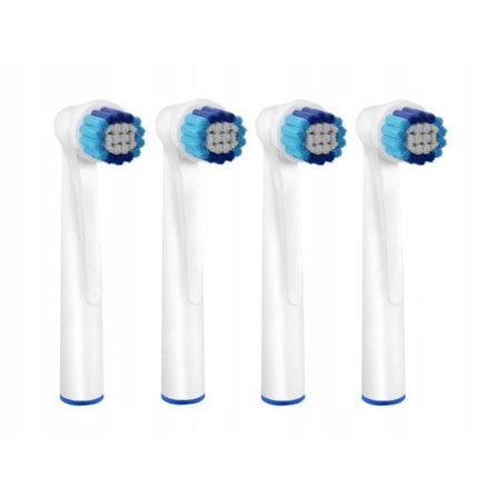Set med 4 utbytbara huvuden lämpliga för Oral-B Precision 29% roterande elektriska tandborstar