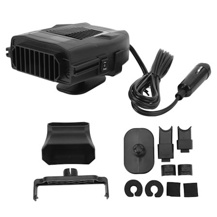 Auton lämmitinpuhallin 12V 150W 360 astetta kääntyvä luonnolliset lämmitystilat ikkunan huurteenpoistaja
