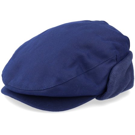 Brixton - Blau earflap Cap - Hooligan Baggy Ear Flap Cap Navy Flat Cap @ Hatstore