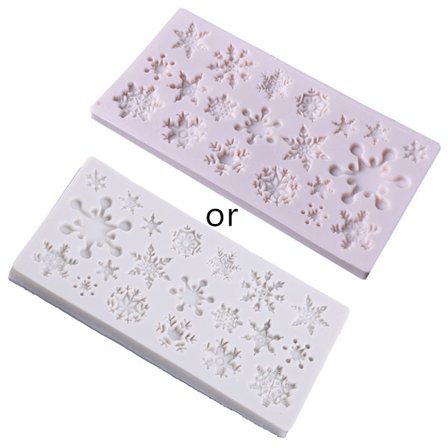 Silikonchokladformar Snöflingaform Silikonmaterial Gör-det-själv Fondant Mould Perfekta presenter till bakningsälskare