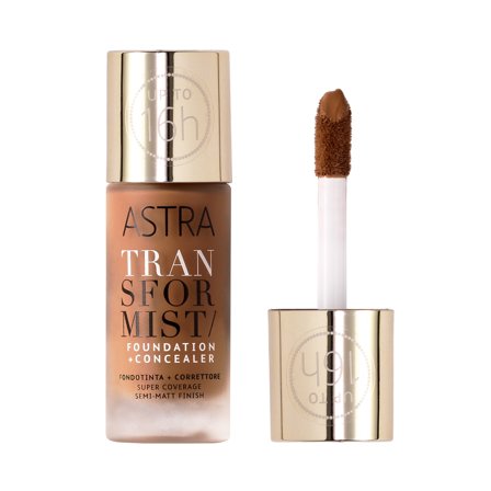 ASTRA MAKEUP TRANSFORMIST FOUNDATION + CONCEALER 008W - WOOD 18ml - Fondotinta liquido