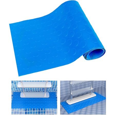 1 Rulle Skridsikker Poolstige Måtte, Medium Poolmåtte, Pool Liner og Trappebeskyttelse Sikkerheds Liner 23x90cm (1 Styk)