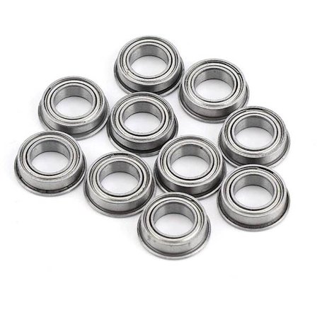 10 stk. flanget kuglelejer ID 6 mm OD 10 mm MF106ZZ mini størrelse rustfrit stål U-type rille remskive præcision lav støj