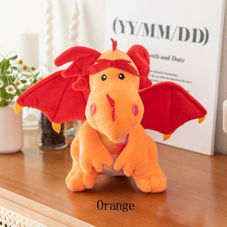 Söta små flygande drake docka dinosaurie trasa docka barn födelsedagspresent plysch leksak docka(Emerald)