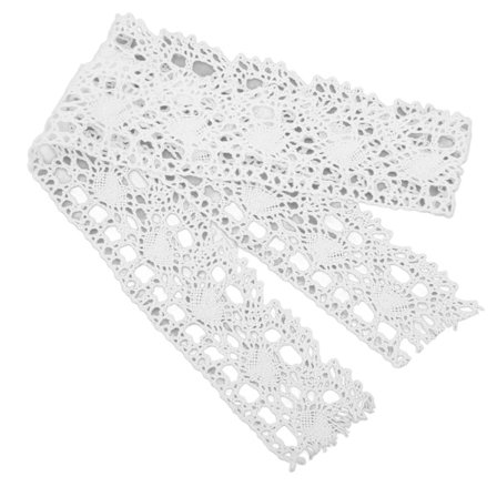 Blondesøm DIY Bomuldsnet 4cm Bredde 10 Yards Udsøgt Stof Blondekant til Gardiner Tøj Dug Gave Dekoration Hvid