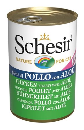 Schesir Filetti Di Pollo Con Aloe Cibo Umido Per Gattini Lattina