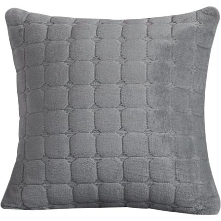 1 stk Putetrekk - Ensfarget Myk Flanell 45x45 Putetrekk for Sofa Hjemmeinnredning (Grå, Putetrekk 45x45 cm)