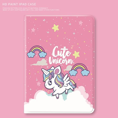 Stilrent fodral för iPad Air 5/6/Air 1/Air 2 9.7" A008 Enhörning Tecknad Mjuk