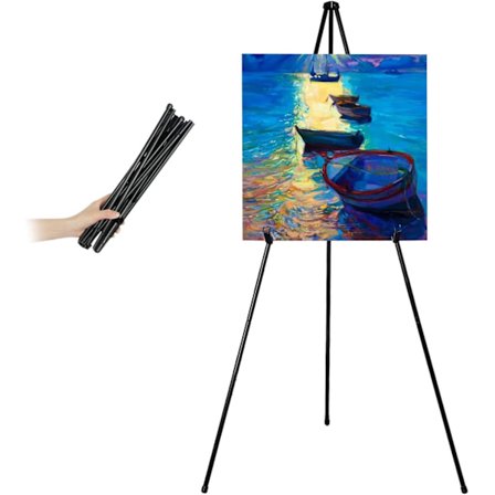 1 stk (Svart) Kunst Staffeli, Folding Tripod Staffeli, Bærbar Gulv