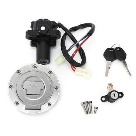 Tændingslås Brændstof Gasdæksel Sadel Lås Nøglesæt Passer til Yamaha YZF R6/ YZF R1/ FZ6/ FZ09/ FZ6R