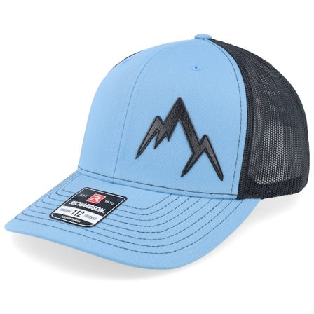 Wild Spirit - Blå trucker Keps - Small Engraved Mountain Columbia Blue/Black Trucker @ Hatstore