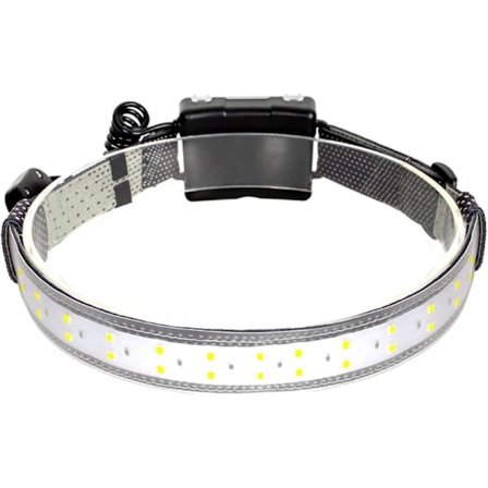 LED-pannlampa, 350 lumen, vattentät bredstråle med 3-läges pannband för utomhusbruk, löpning, vandring