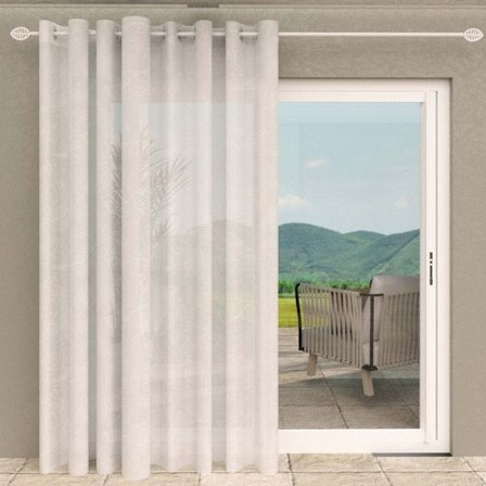 Special öljettgardin för burspråk 280x250 cm CELIA vit, av Soleil d'Ocre