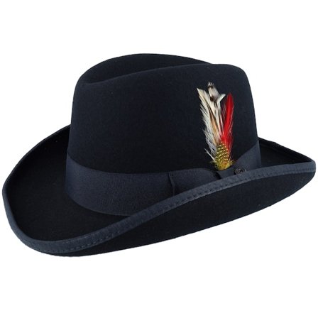Jaxon & James - Zwart western Hoed - Wool Homburg Black Western @ Hatstore