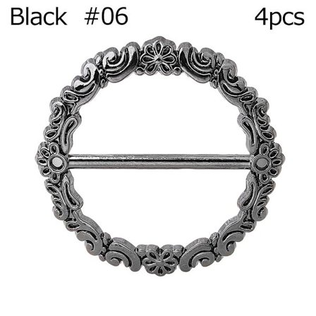 4st Scarf Spänne Scarf Ring SVART #06 #06
