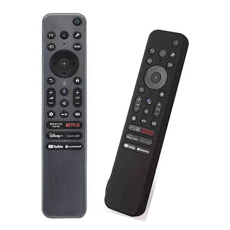 Ny RMF-TX910U För Sony Bakgrundsbelysning Röst LCD TV Fjärrkontroll Med Silikonfodral