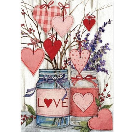 Diamantmalerier til Valentinsdag for voksne, fuld boremaskine diamant prik malerier, runde diamanter 5D kærlighedsmaleri, DIY kunsthåndværkssæt